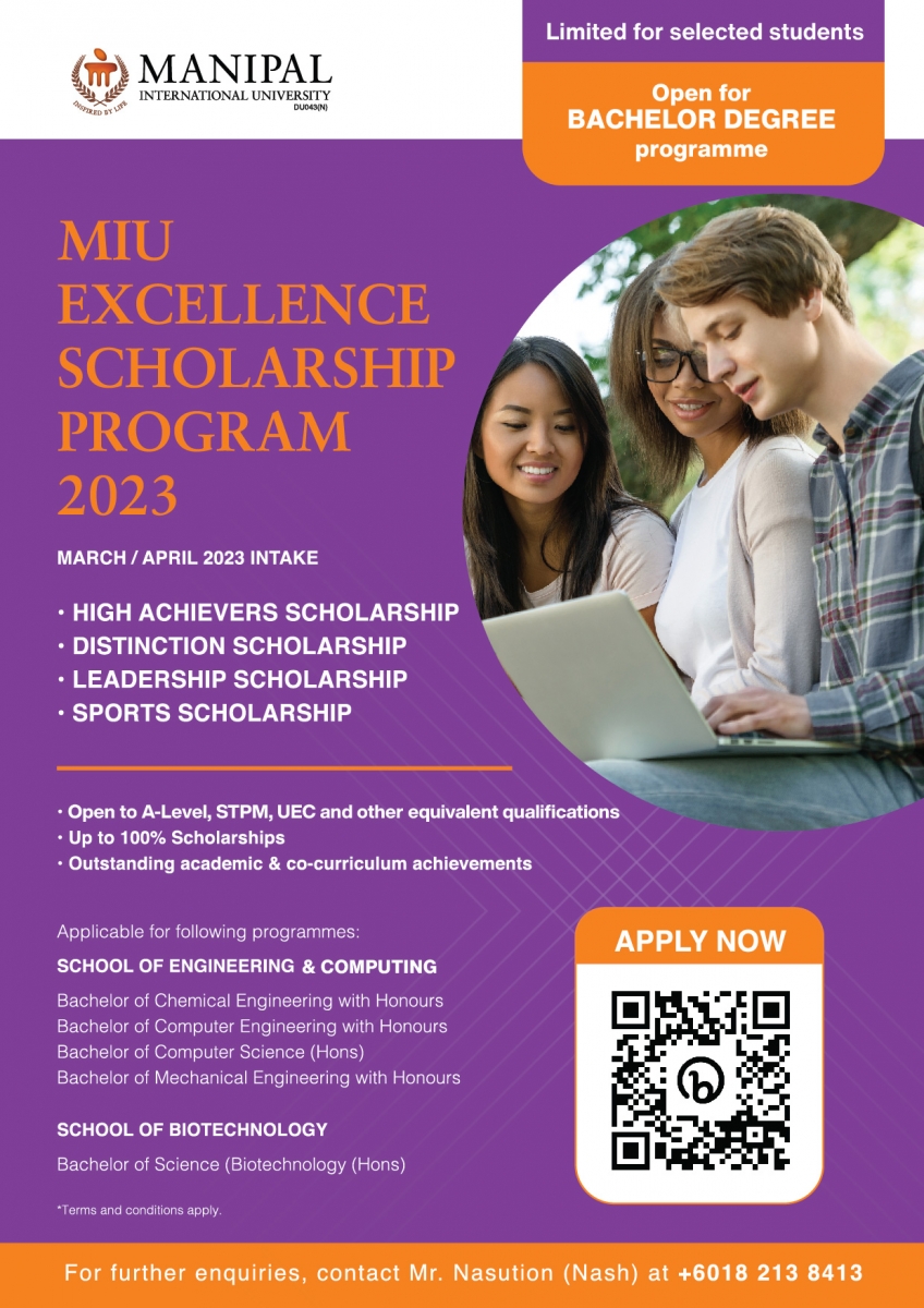Miu Excellence Scholarship Program 2023 Manipal International
